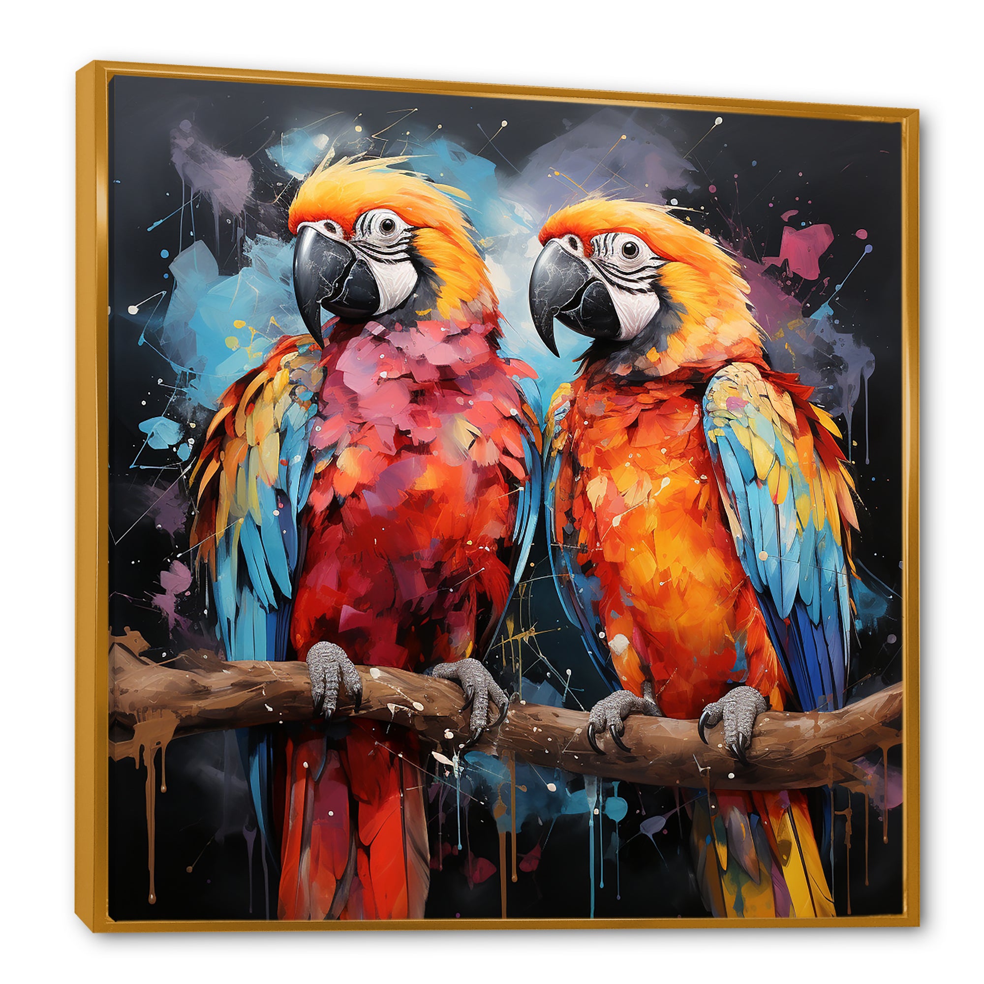 Vibrant Duets Parrot S - Parrot Wall Art Prints