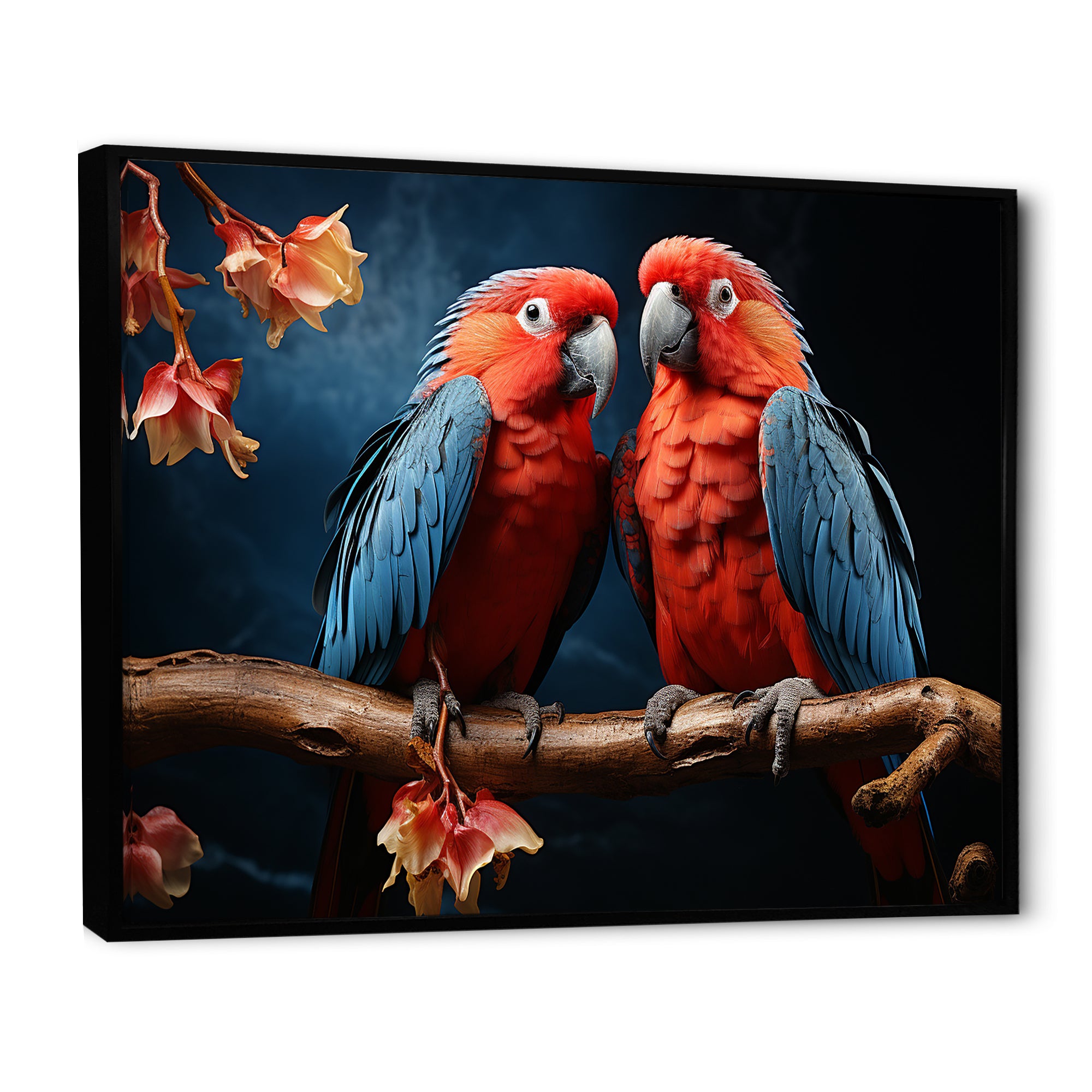 Parrot S Vivid Conversations - Coral Parrot Wall Art