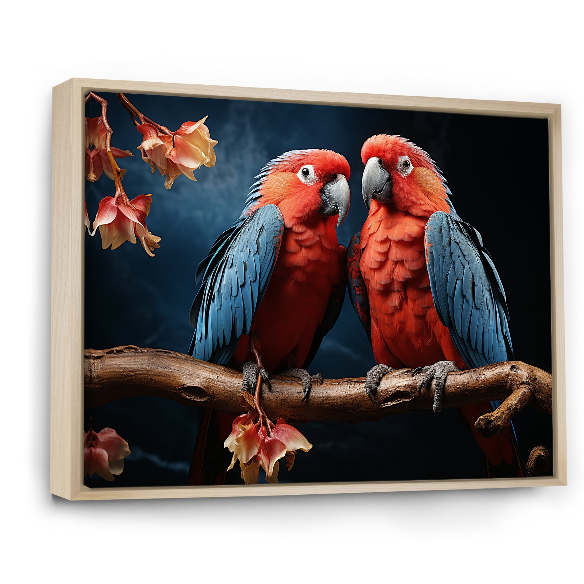 Parrot S Vivid Conversations - Coral Parrot Wall Art