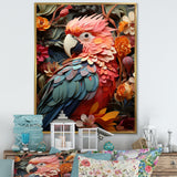 Parrot S Feathers Of The Tropics - Parrot Large Canvas Wall Art