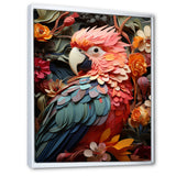 Parrot S Feathers Of The Tropics - Parrot Large Canvas Wall Art