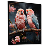 Whimsical Whispers Love Birds - Parrot Living Room Wall Art