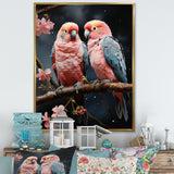 Whimsical Whispers Love Birds - Parrot Living Room Wall Art