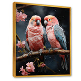 Whimsical Whispers Love Birds - Parrot Living Room Wall Art