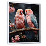 Whimsical Whispers Love Birds - Parrot Living Room Wall Art