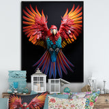 Parrot S Whimsical Wings - Parrot Canvas Wall Art