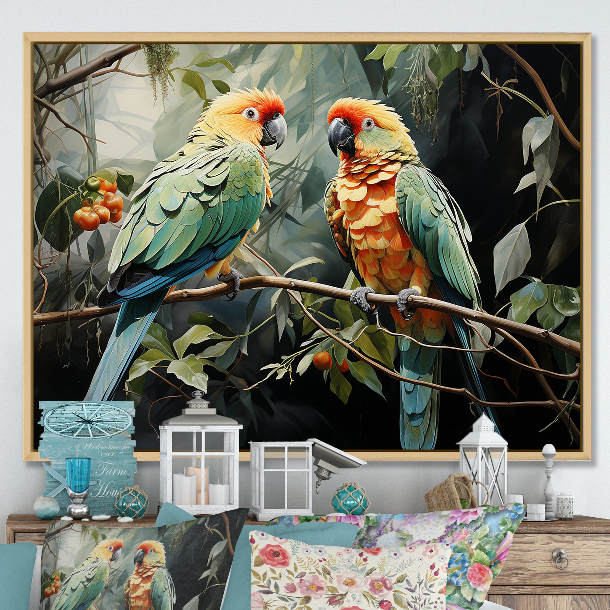 Whispers Of Feathery Elegance - Parrot Wall Art Prints