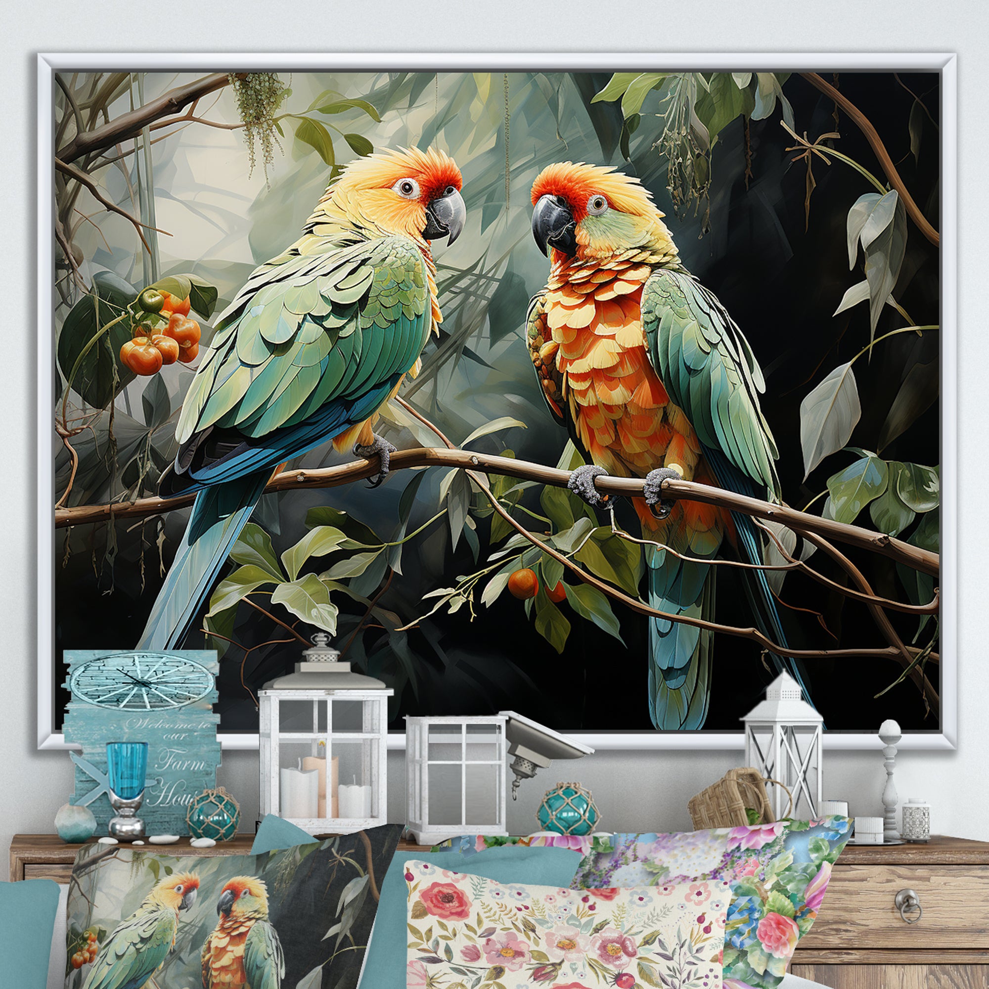 Whispers Of Feathery Elegance - Parrot Wall Art Prints