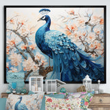 Flower Peacock S Vibrant Display - Peacock Home Decor Art