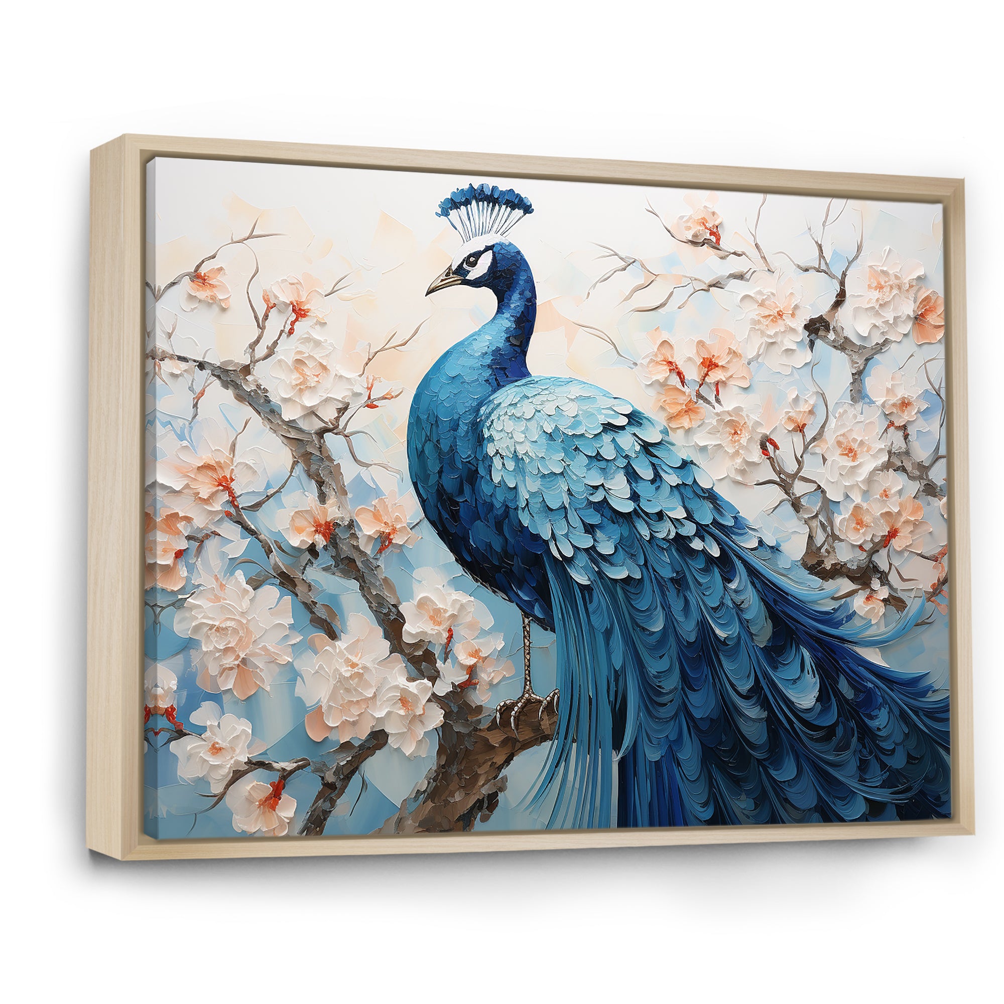 Flower Peacock S Vibrant Display - Peacock Home Decor Art