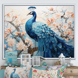 Flower Peacock S Vibrant Display - Peacock Home Decor Art