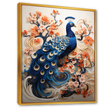 Flower Colors Of The Peacock - Blue Peacock Wall Art