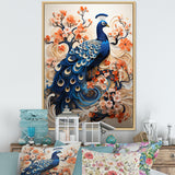 Flower Colors Of The Peacock - Blue Peacock Wall Art