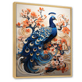 Flower Colors Of The Peacock - Blue Peacock Wall Art