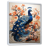 Flower Colors Of The Peacock - Blue Peacock Wall Art