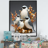 Frosty White Nature S Songbirds - Bird Wall Decor