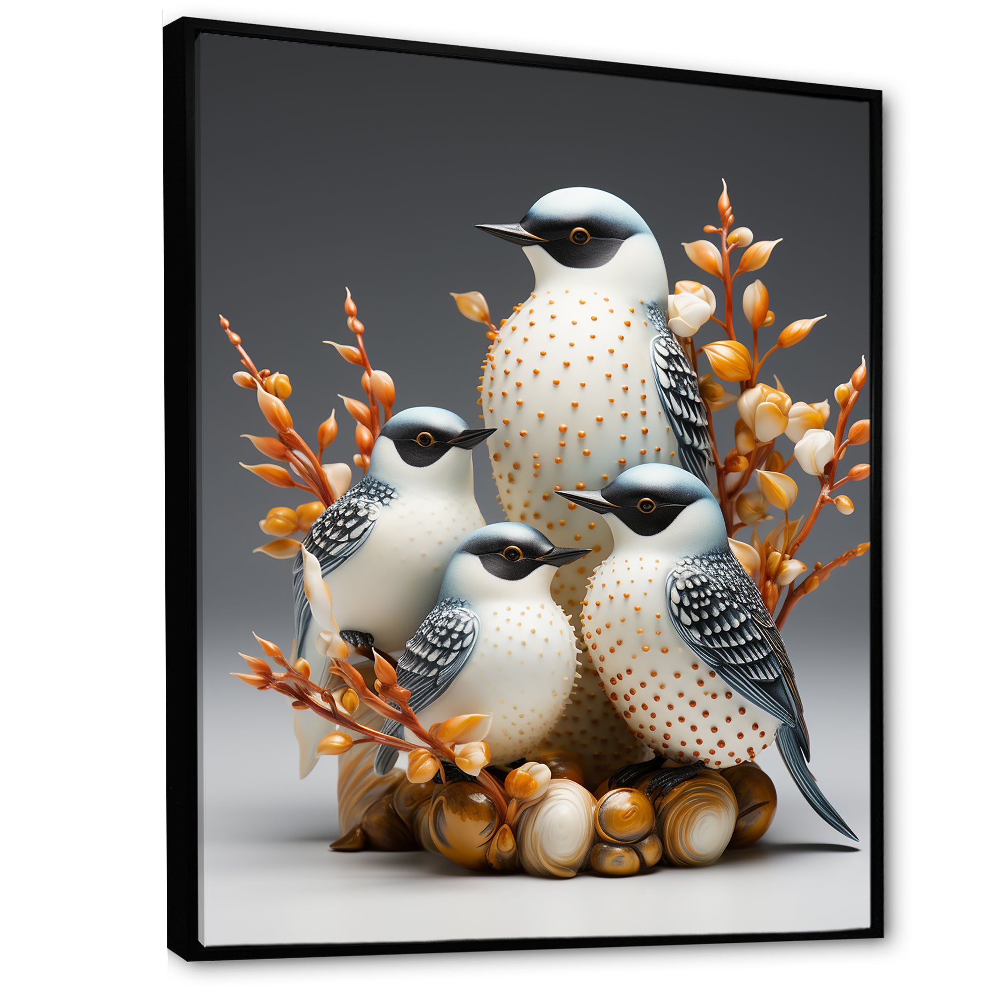 Frosty White Nature S Songbirds - Bird Wall Decor