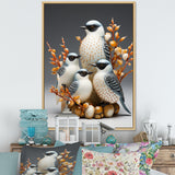 Frosty White Nature S Songbirds - Bird Wall Decor