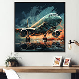 Aircraft S Last Checks Runway - Plane Canvas Wall Art