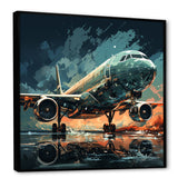 Aircraft S Last Checks Runway - Plane Canvas Wall Art