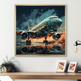 Aircraft S Last Checks Runway - Plane Canvas Wall Art