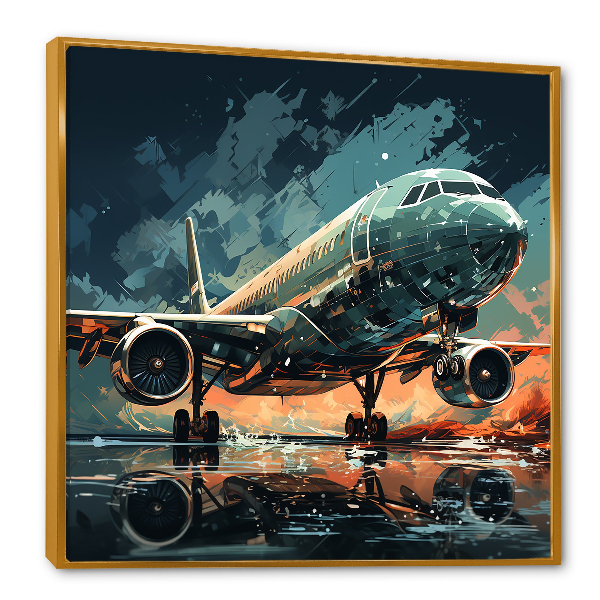 Aircraft S Last Checks Runway - Plane Canvas Wall Art