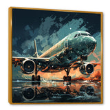 Aircraft S Last Checks Runway - Plane Canvas Wall Art