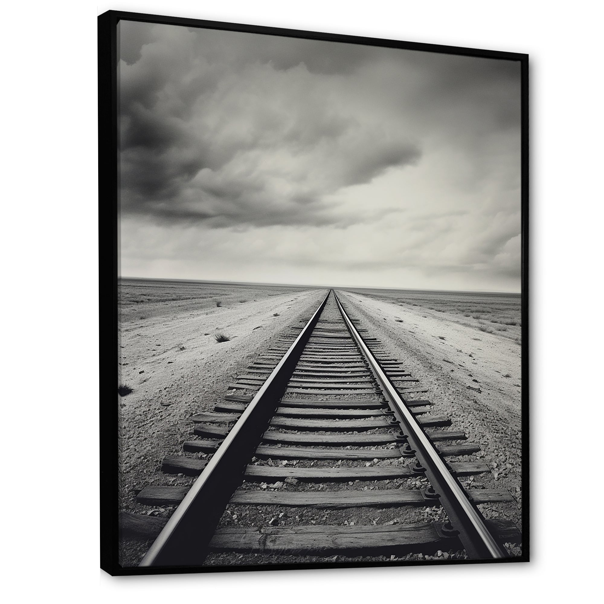 Minimalism Wonderland Train Track Scenery - Train Canvas Wall Art