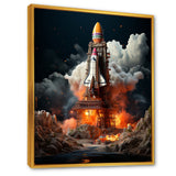 Blastoff Space Shuttle Launch - Rocketship Canvas Wall Art