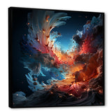 Expressionist Space Shuttle Burst - Rocketship Canvas Wall Art