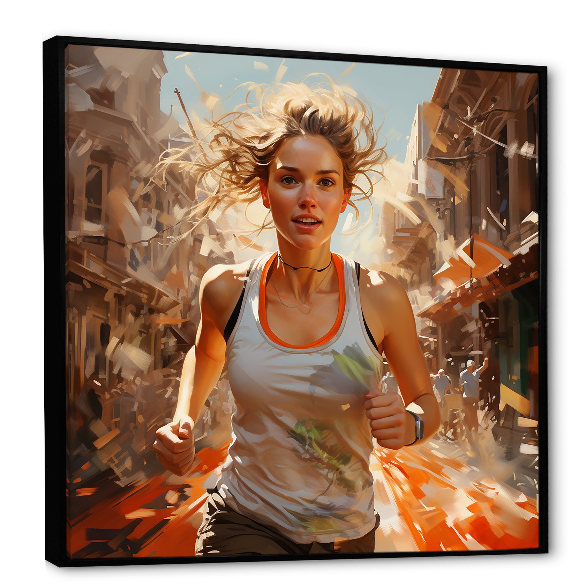 In Shape Running Athlete - Running Canvas Wall Art