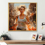 In Shape Running Athlete - Running Canvas Wall Art