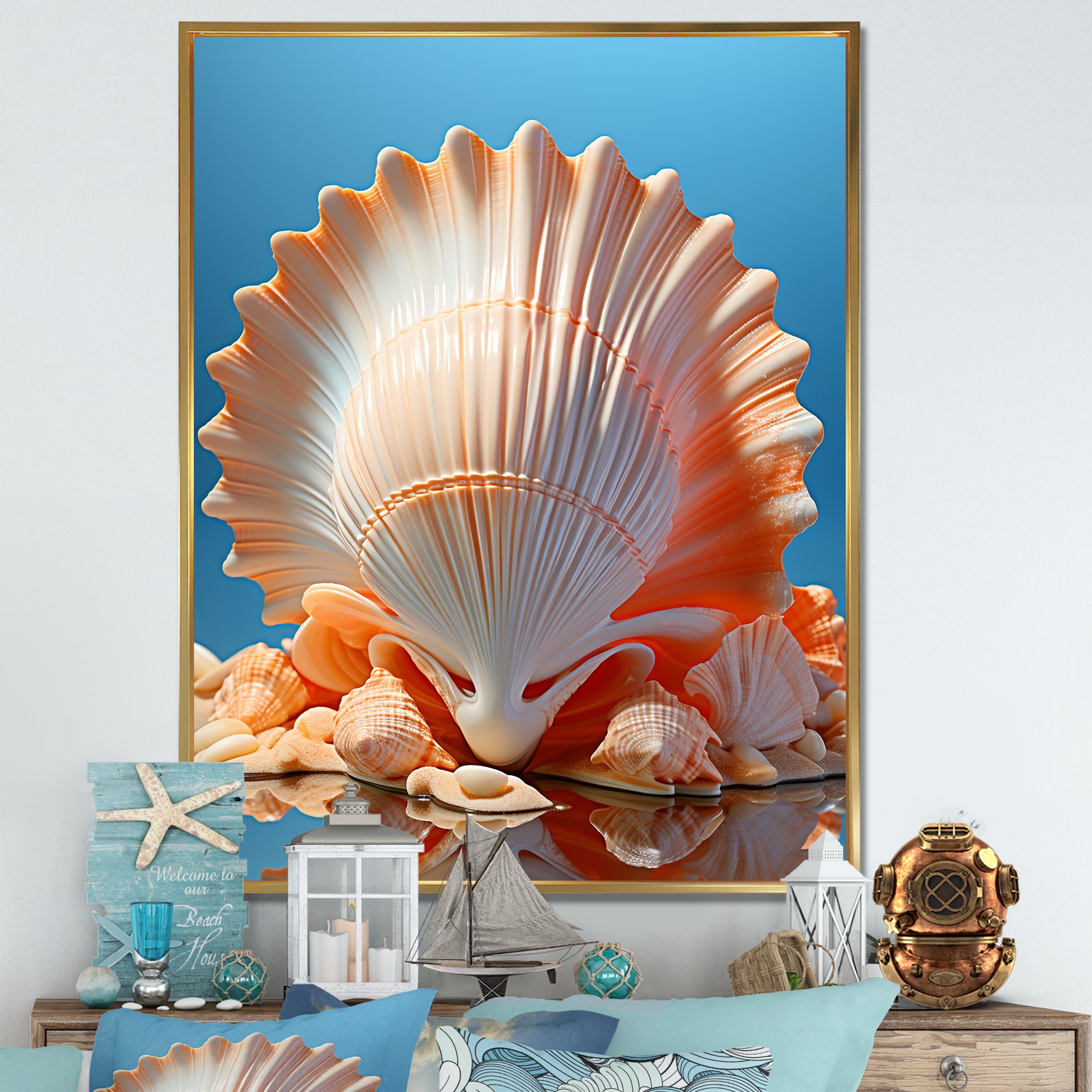 Opulent Symbolic Shells - Seashell Wall Decor