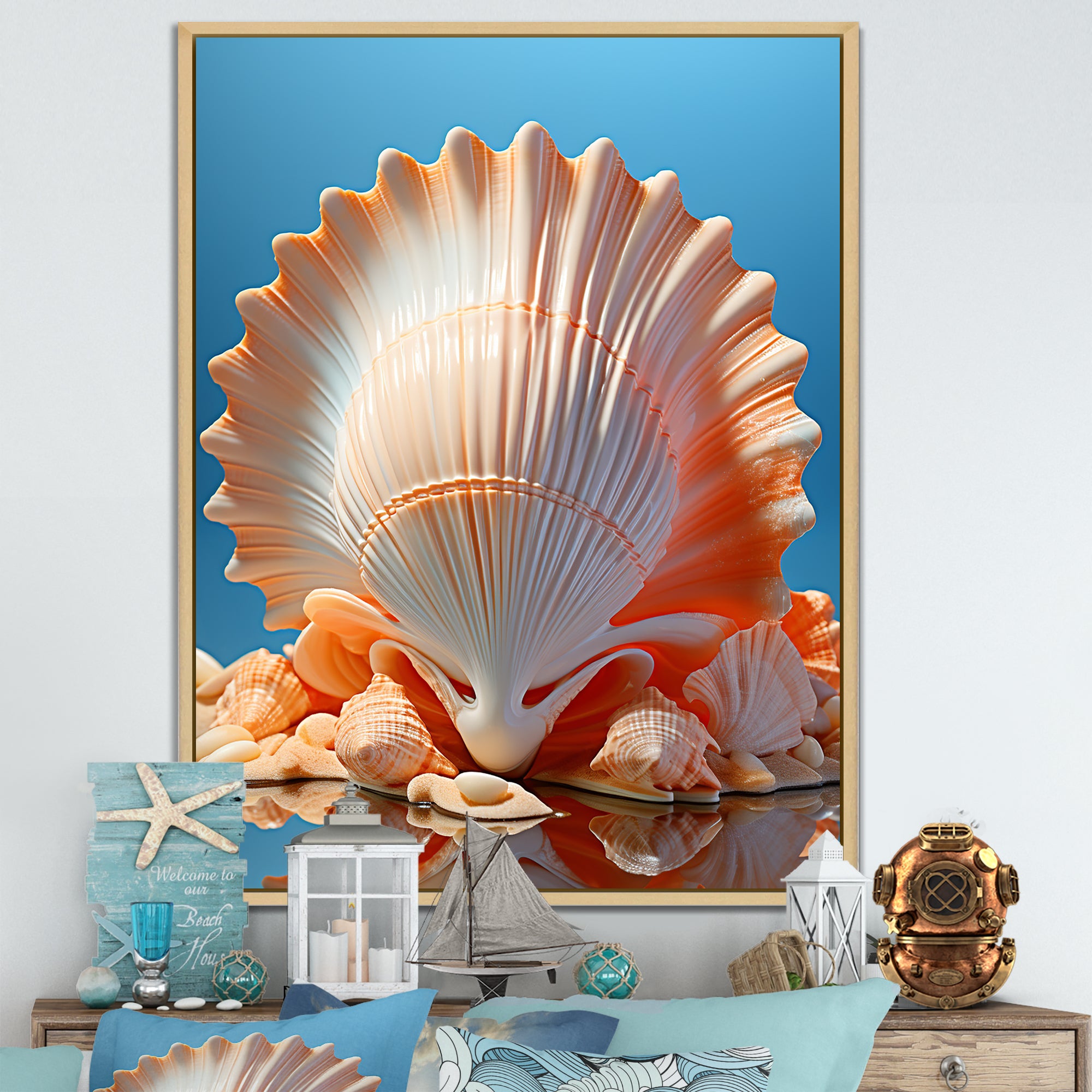 Opulent Symbolic Shells - Seashell Wall Decor