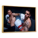 Boxing March Of Two Male Boxers - Sport Boxer Canvas Wall Art
