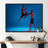 Two MMA Fighters Boxing - Sport Boxer Canvas Wall Art