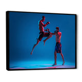 Two MMA Fighters Boxing - Sport Boxer Canvas Wall Art