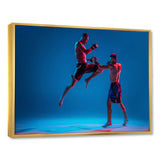 Two MMA Fighters Boxing - Sport Boxer Canvas Wall Art