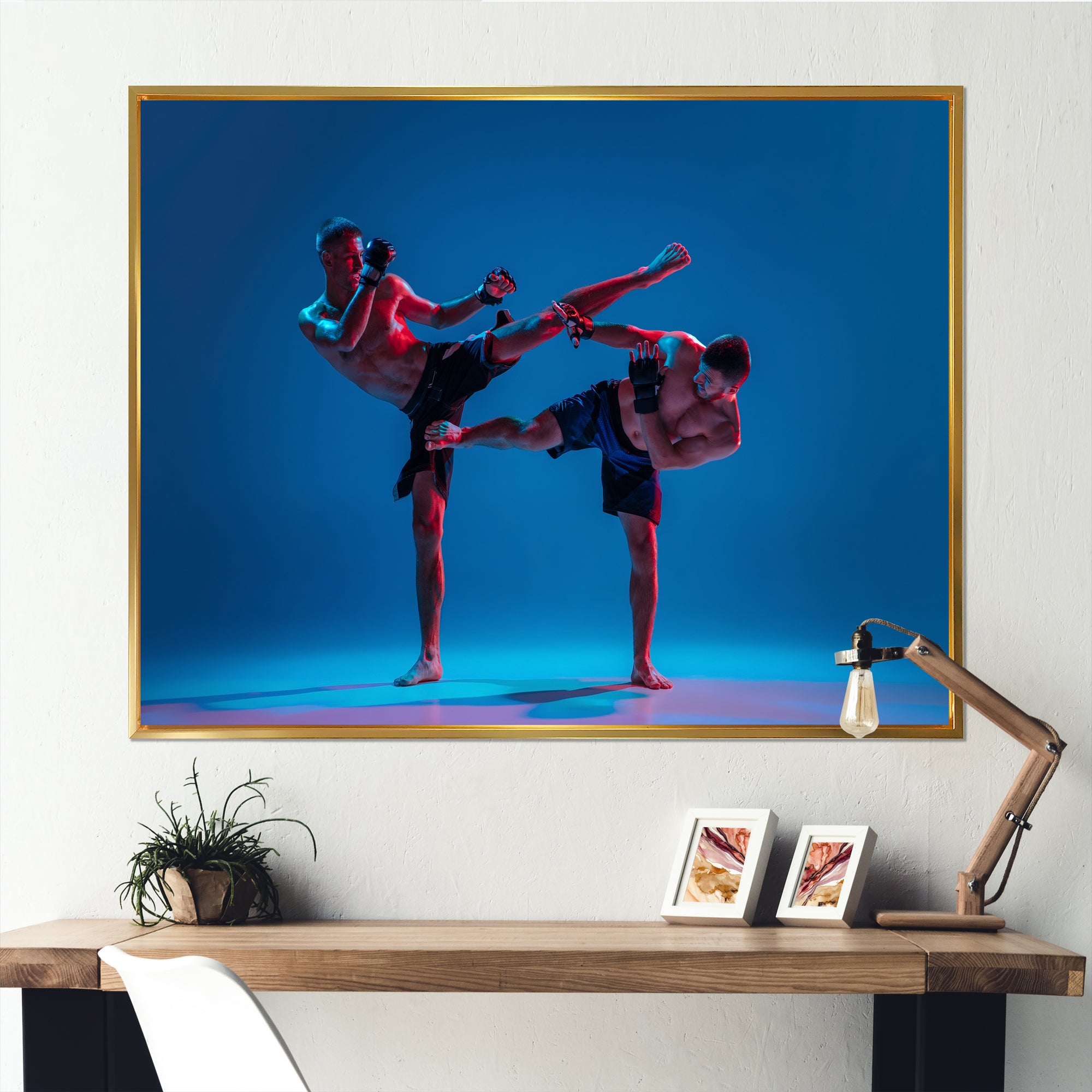 Two MMA Fighters Boxing I - Sport Boxer Canvas Wall Art