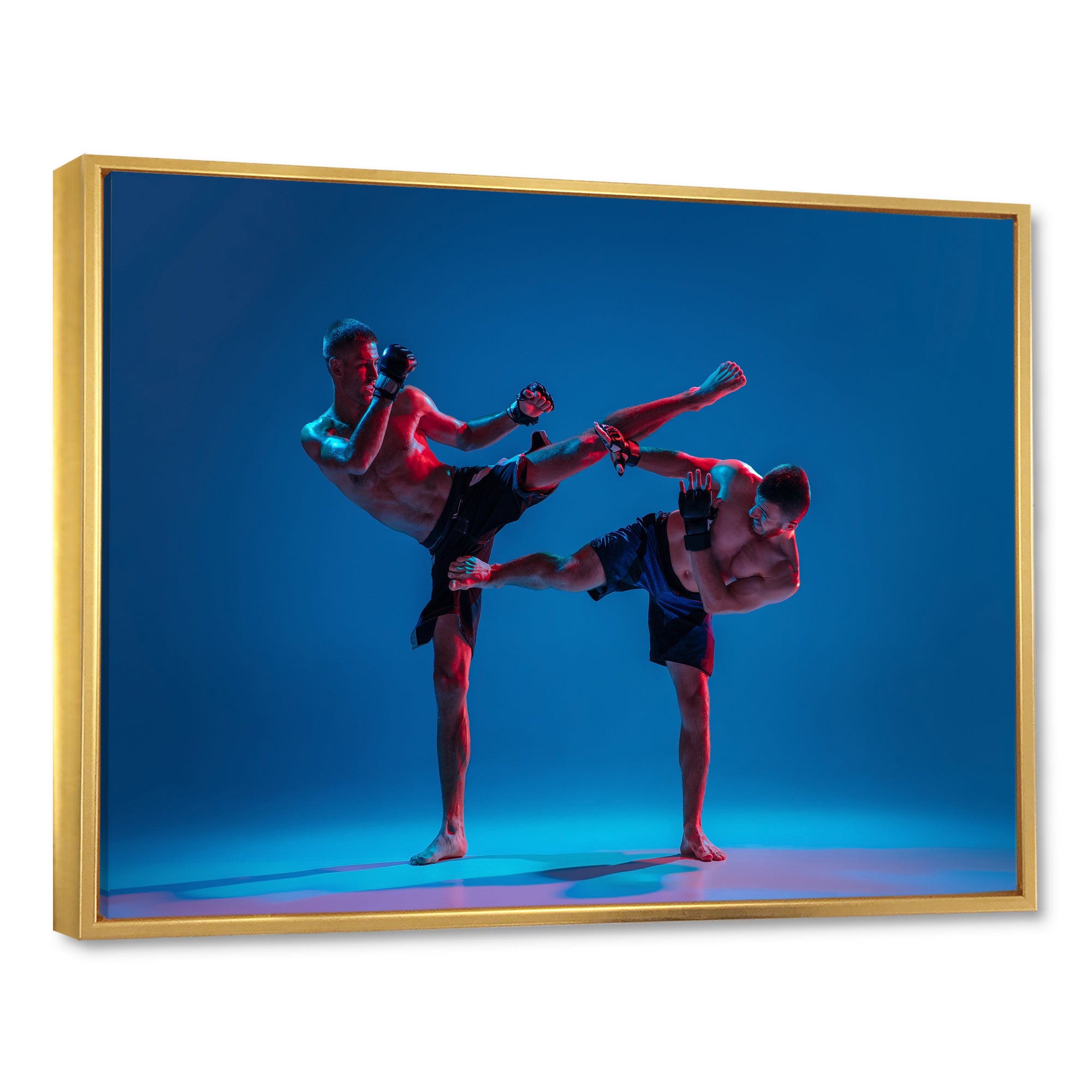 Two MMA Fighters Boxing I - Sport Boxer Canvas Wall Art