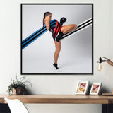 Woman Enjoying Boxing - Sport Boxer Canvas Wall Art