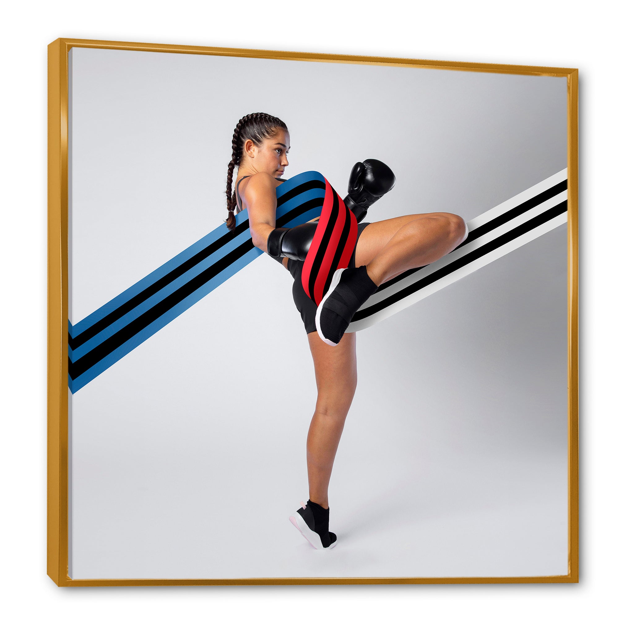 Woman Enjoying Boxing - Sport Boxer Canvas Wall Art