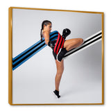 Woman Enjoying Boxing - Sport Boxer Canvas Wall Art