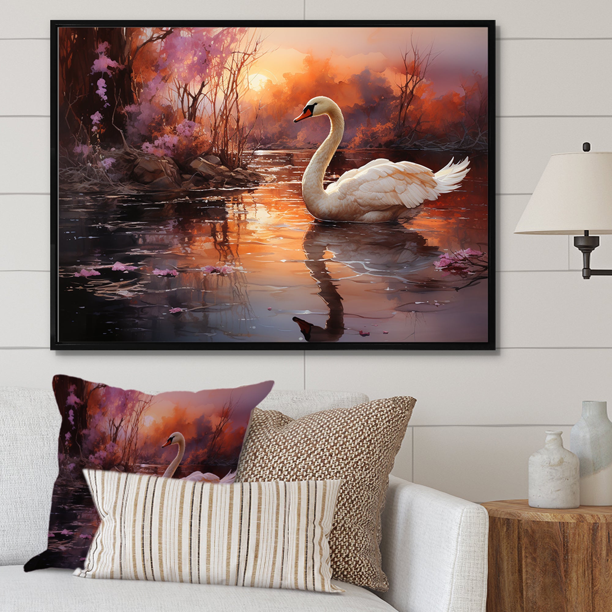 Mystic Dawns Swan - Swans Wall Art Prints