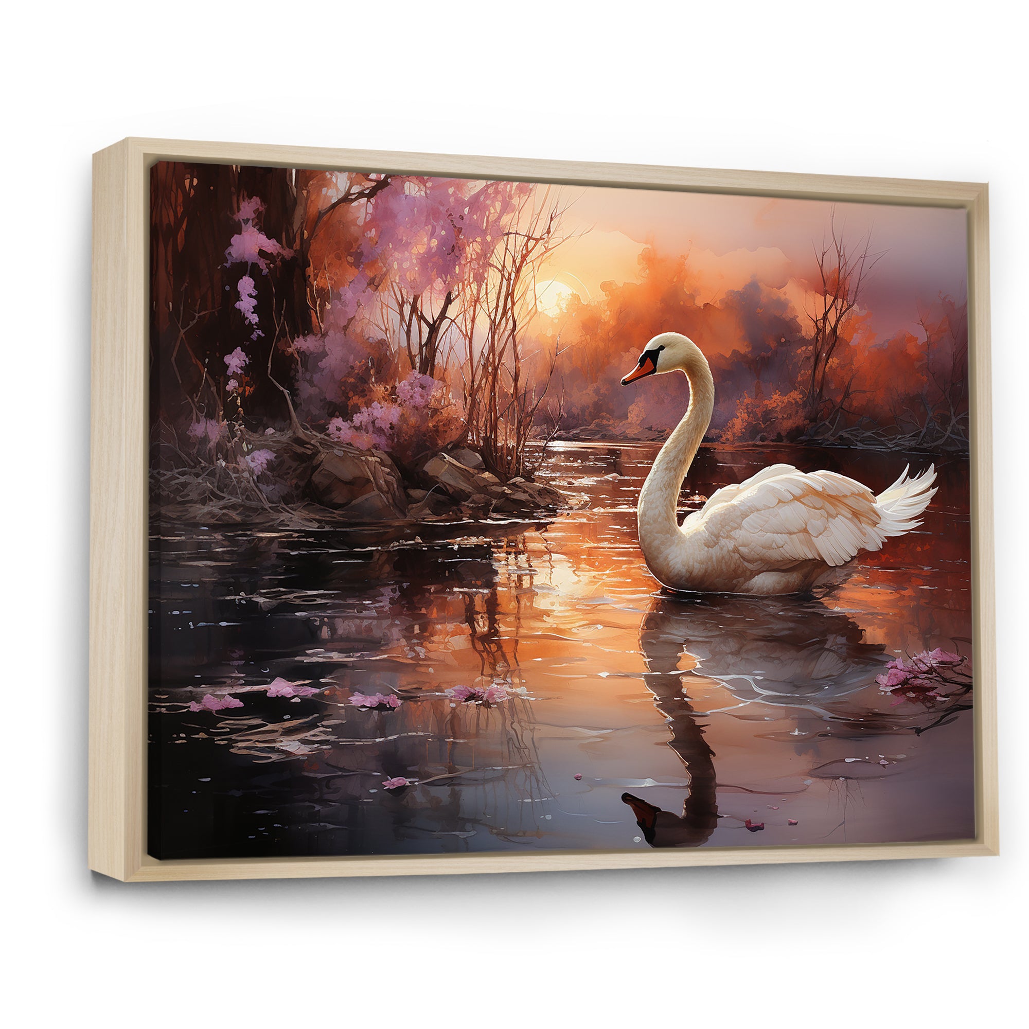 Mystic Dawns Swan - Swans Wall Art Prints