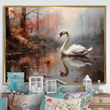 Swan In The Mist - Swans Wall Decor