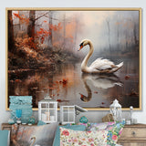Swan In The Mist - Swans Wall Decor