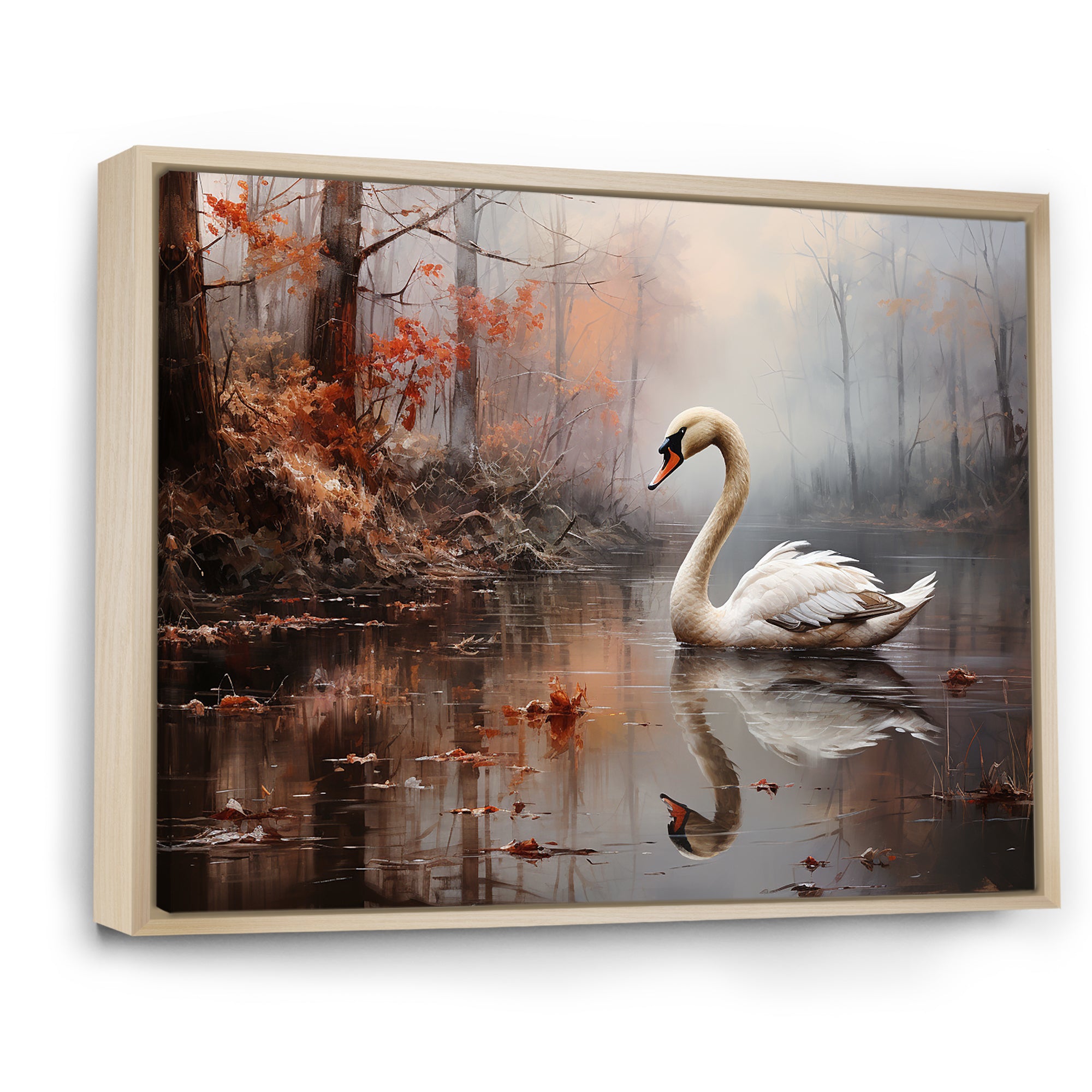 Swan In The Mist - Swans Wall Decor