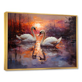 Swan Lake Twilight - Swans Wall Art Prints