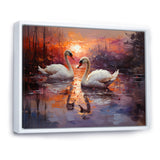 Swan Lake Twilight - Swans Wall Art Prints